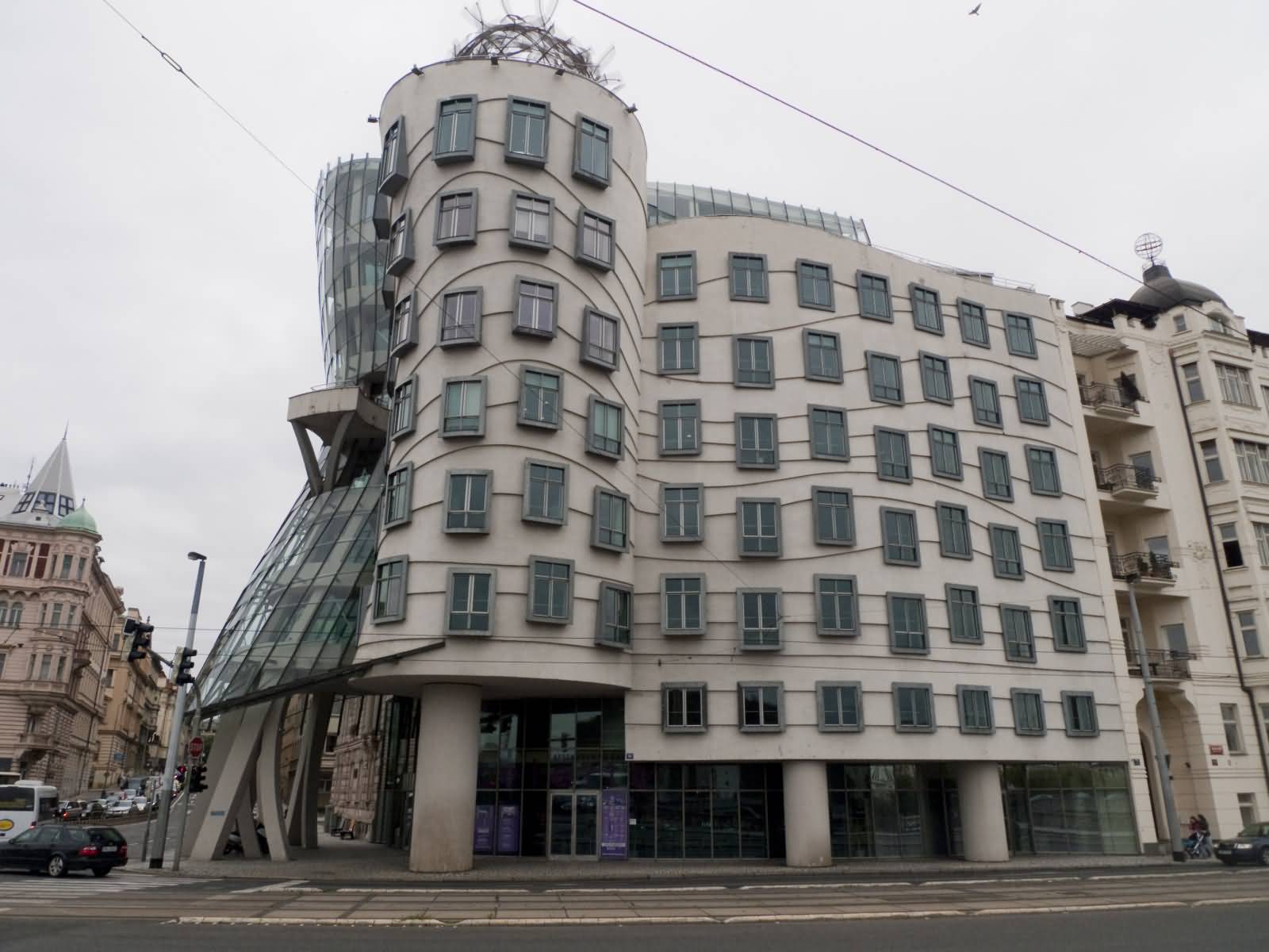 Side View Of The Dancing House Hotel