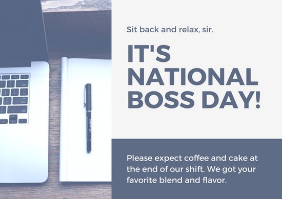 Sit Back And Relax Sir It's National Boss Day