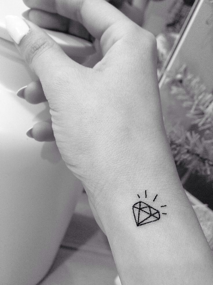 Small Diamond Tattoo On Wrist