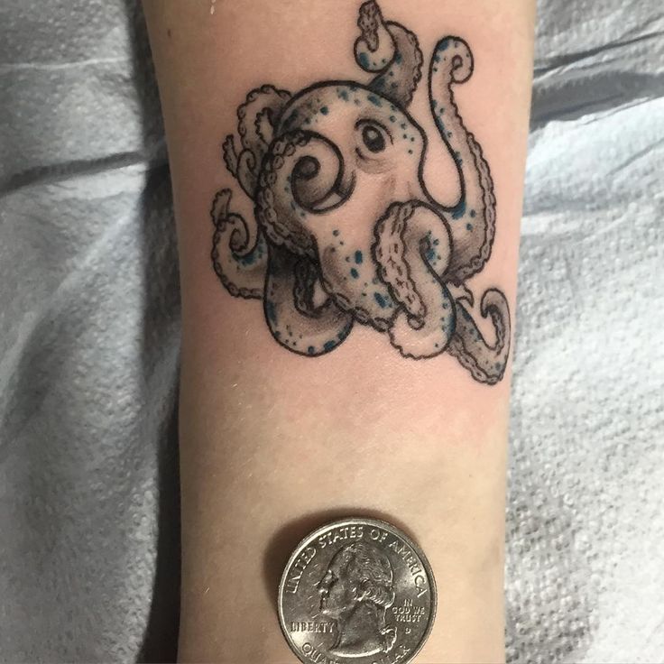 Small Octopus Tattoo On Wrist