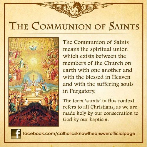 The Communion of saiints Happy All Saints Day