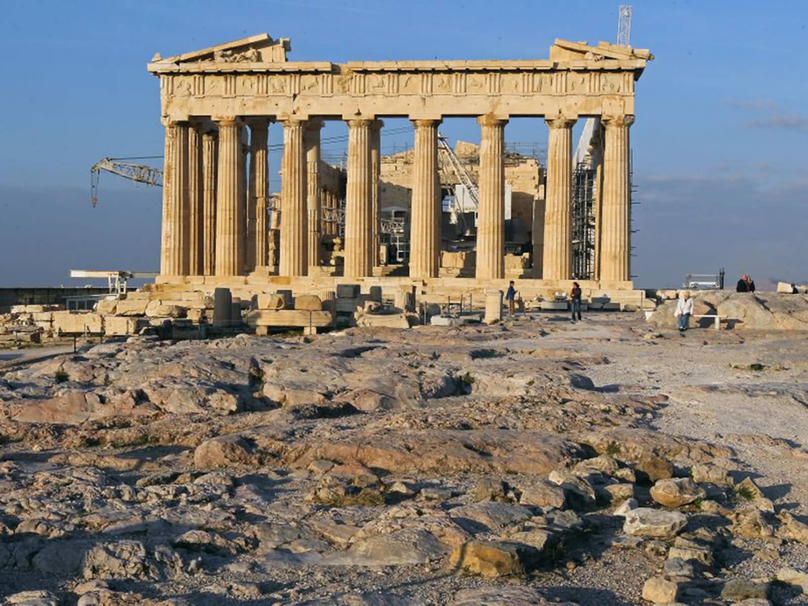 The Front View Of Parthenon