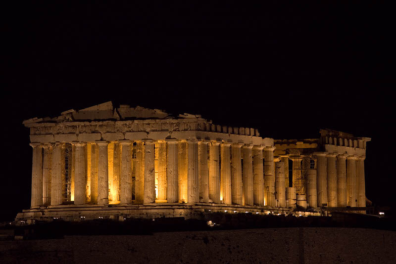 The Parthenon Acropolis At Night