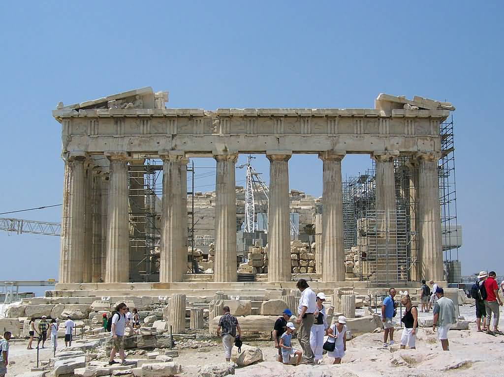 The Parthenon Temple Under construction