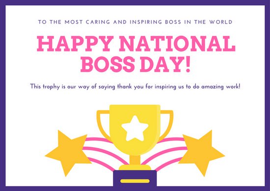To The Most Caring And Inspiring Boss In The World Happy National Boss Day