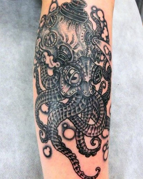 Traditional Octopus Tattoo Design Idea