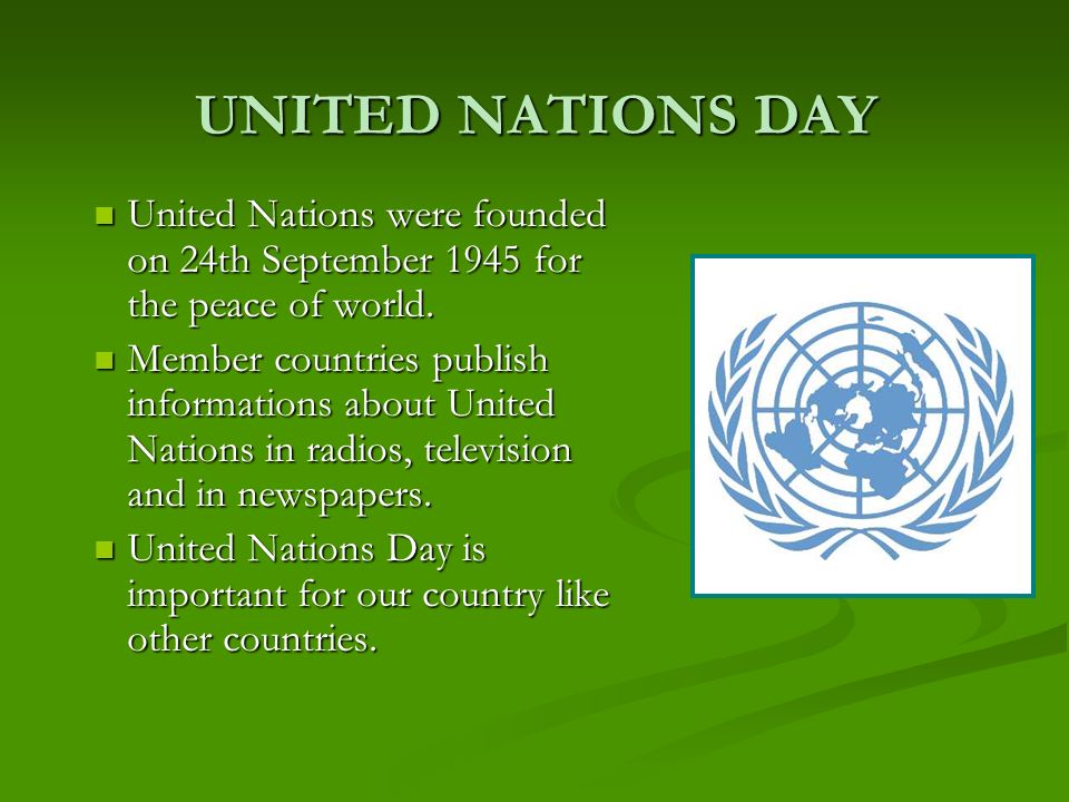 United Nations Day Information