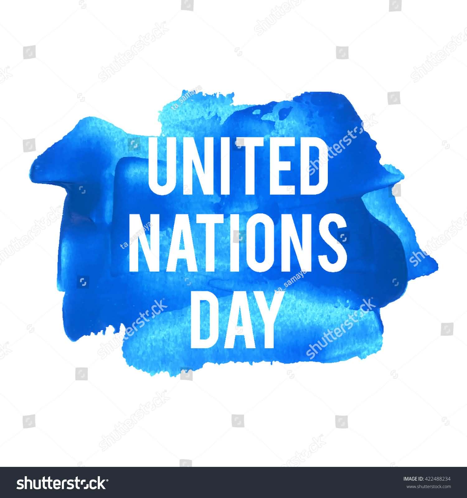 United Nations Day Ink Blot Illustration
