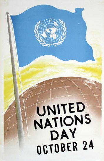 United Nations Day October 24 Flag Picture