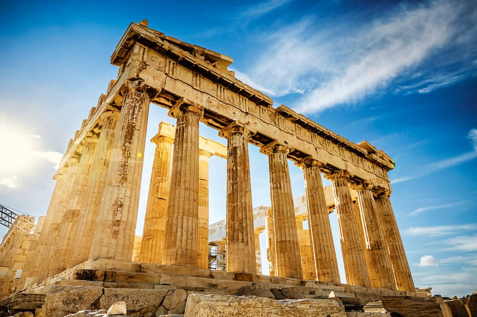 View of the Parthenon in athens, greece