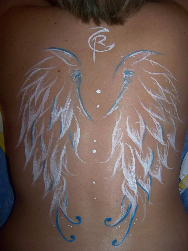 White Ink Angel Wings Tattoo On Back