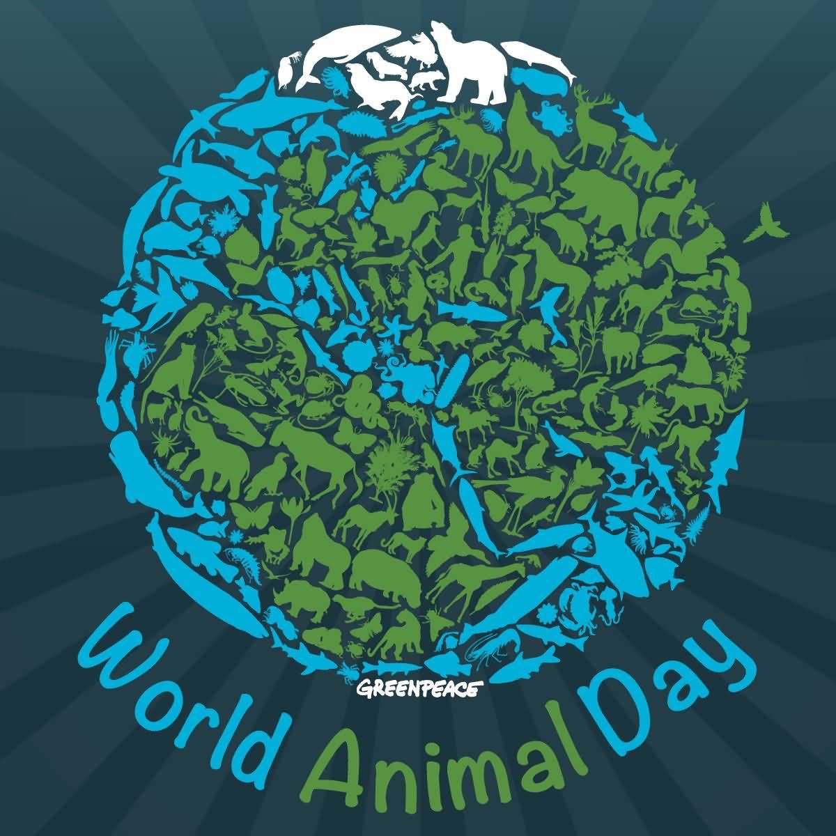 World Animal Day Animals In Globe Shape