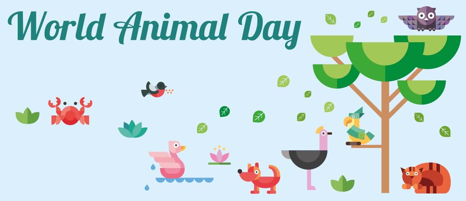 World Animal Day Beautiful Illustration Of Animals