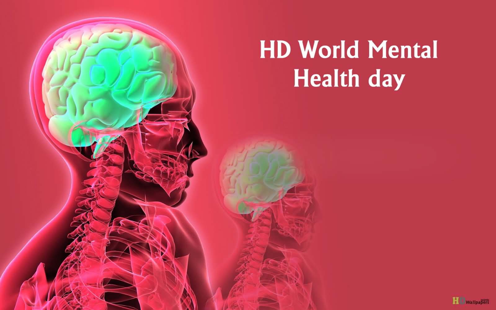 World Mental Health Day Human Body With Brain Picture