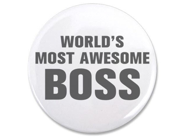 World's Most Awesome Boss Happy Boss Day Button