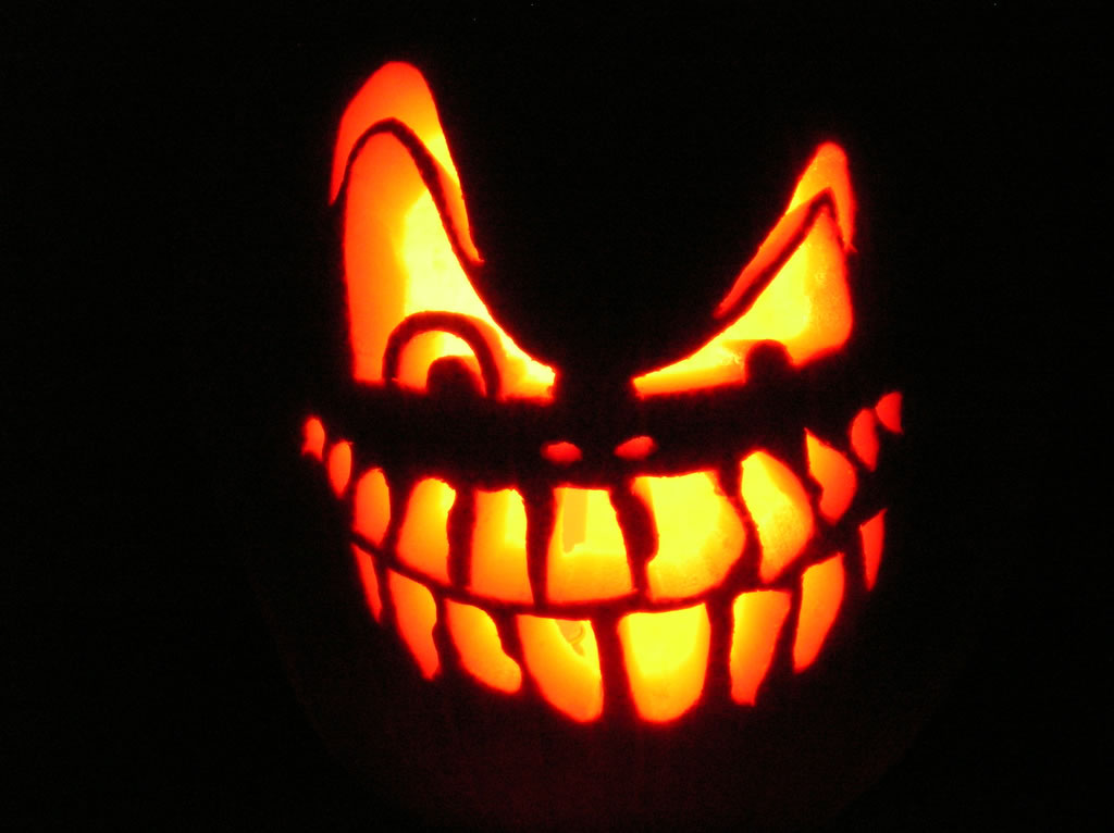 happy Halloween Scary Pumpkin Painting