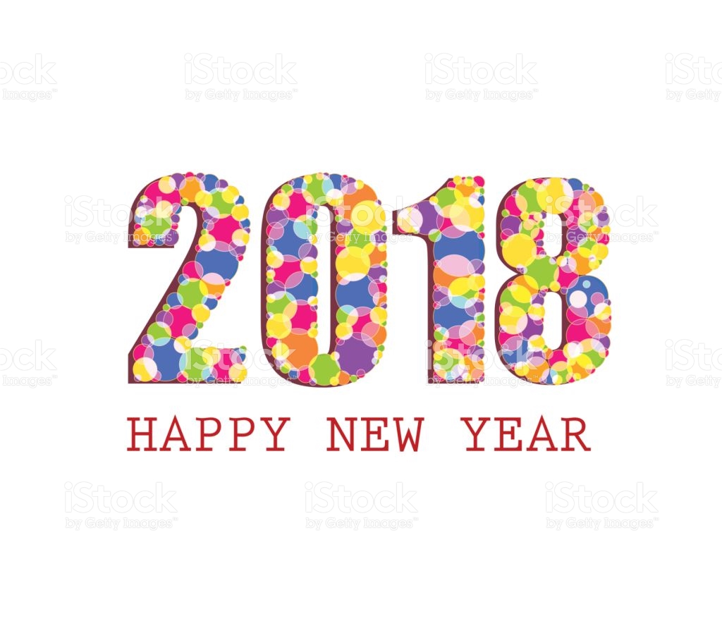 2018 Happy New Year colorful text picture