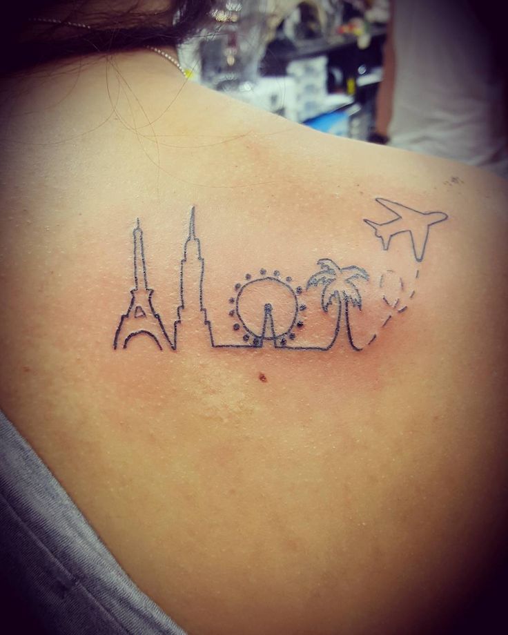 Amazing Travel Tattoo For Travel Lovers