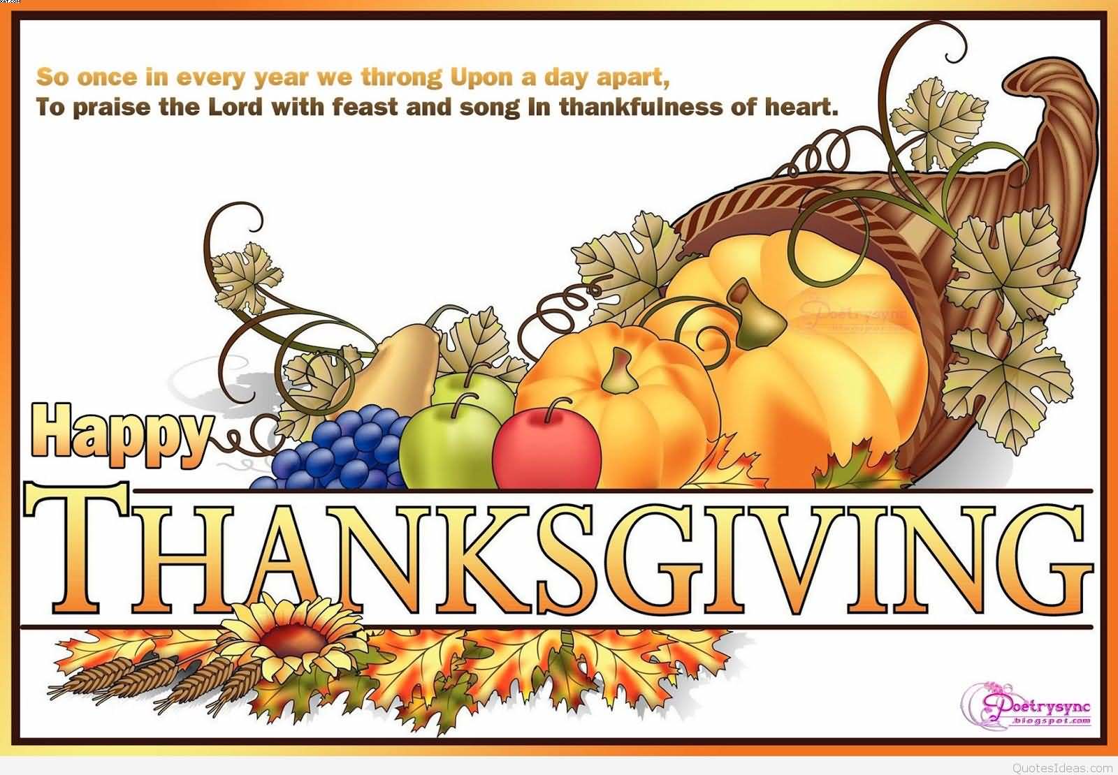 Beautiful Happy Thanksgiving wishes card wallpaper