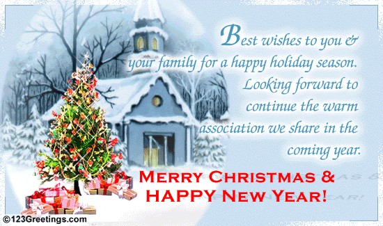 Best wishes to you and your family for a happy holiday season Merry Christmas