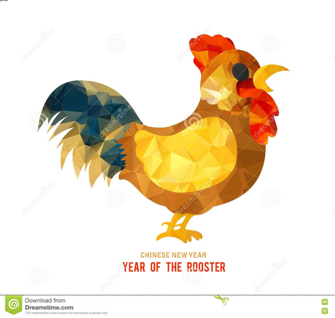 Chinese New Year Year of rooster greeting card