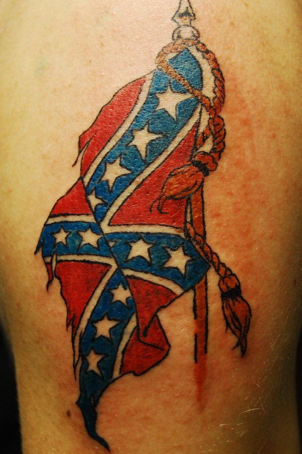 Cool Rebel Flag Tattoo Design