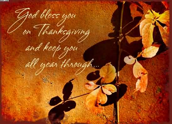 God bless you on thanksgiving and keep you all year through image