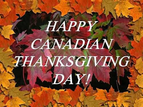 Happy Canadian Thanksgiving Day leaves Background picture