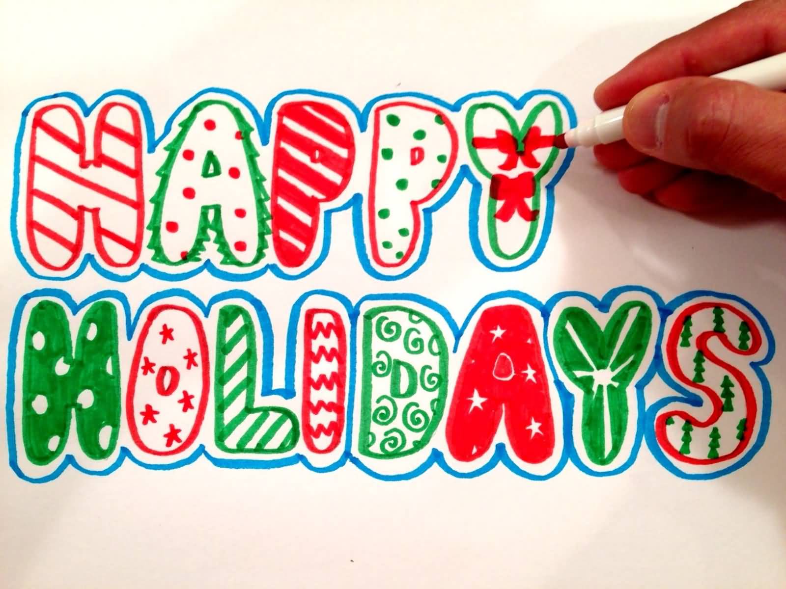 Happy Holidays Amazing hand Written Card