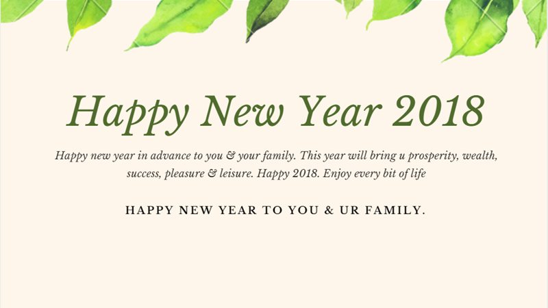 Happy New Year To You And Your Family