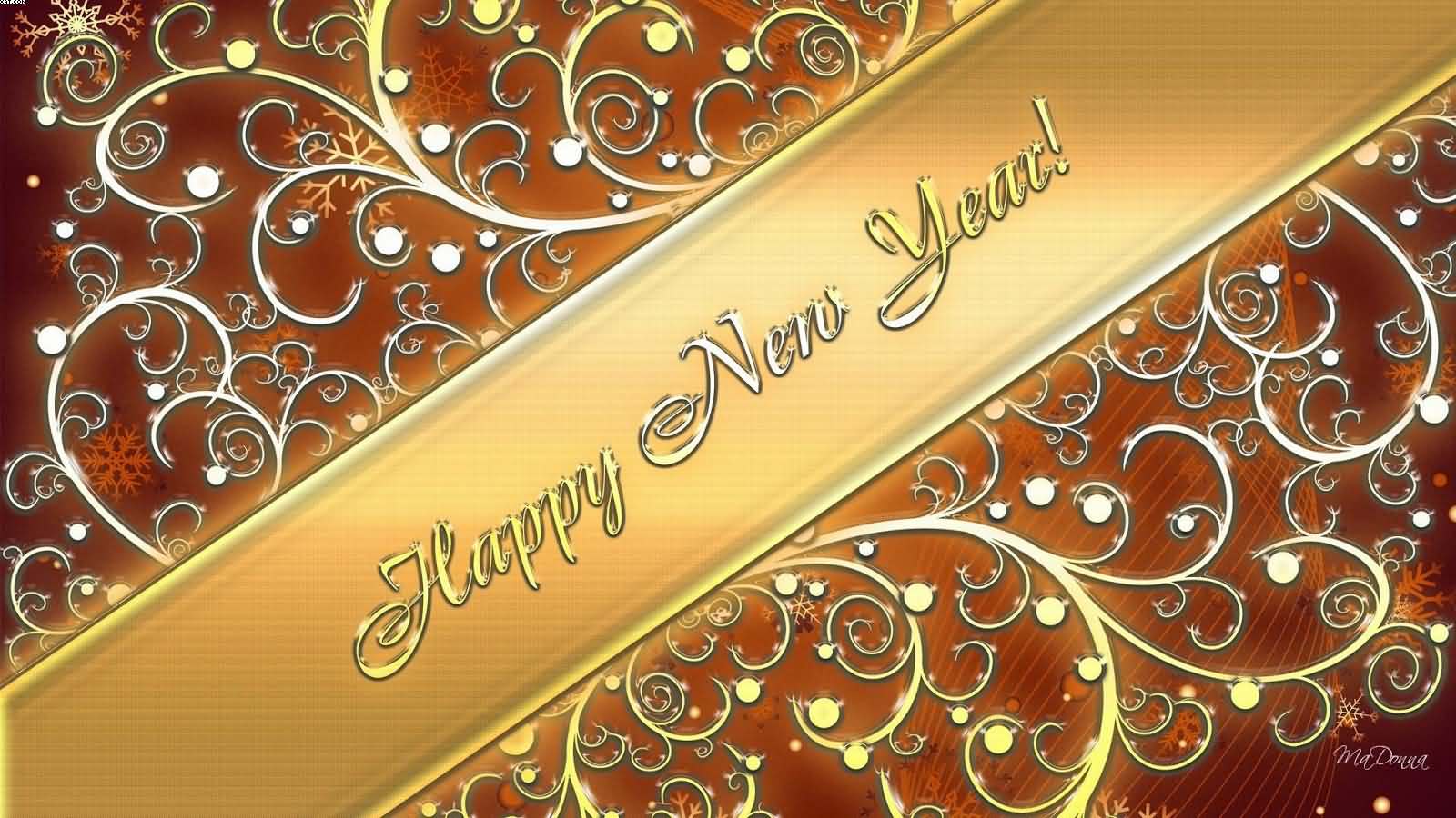 Happy New Year designed greeting card