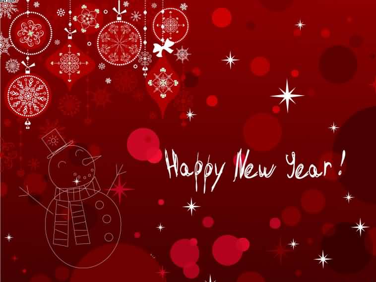 Happy New Year graphic greeting card