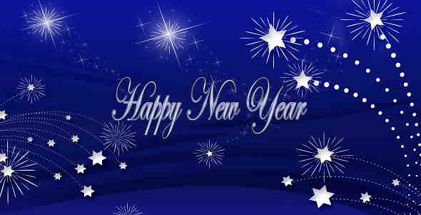 Happy New Year snowflake and star background image