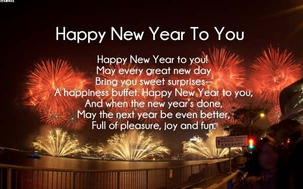Happy New Year to you wishes image
