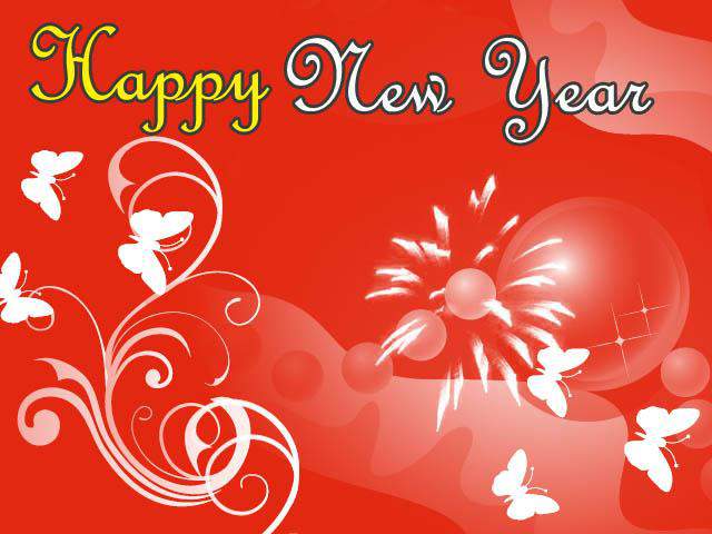 Happy New Year wishes card
