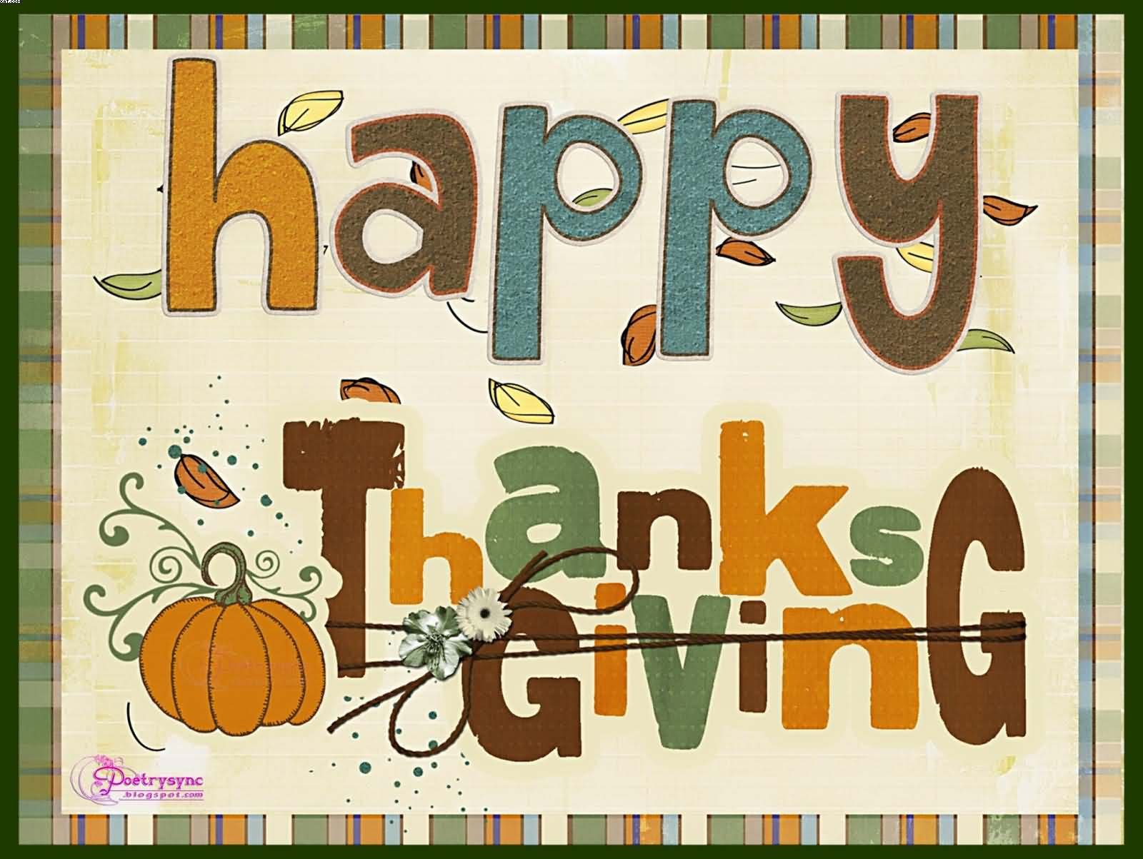 Happy Thanksgiving beautiful greeting card