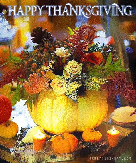 Happy Thanksgiving beautiful pumpkin bouquet greeting card