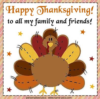 Happy Thanksgiving to all my family and friends clipart image