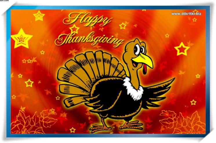 Happy Thanksgiving turkey clipart image
