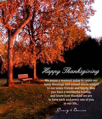 Happy Thanksgiving warm wishes image