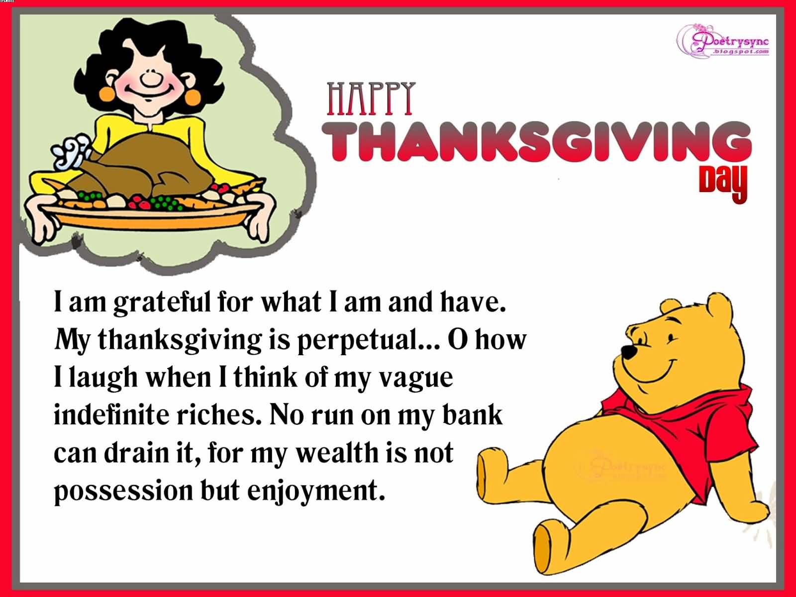 Happy ThanksgivingDay wishes with winnie the pooh wallpaper