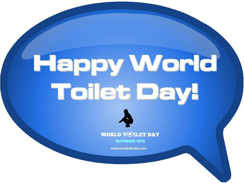 Happy World Toilet Day Speech Bubble clipart