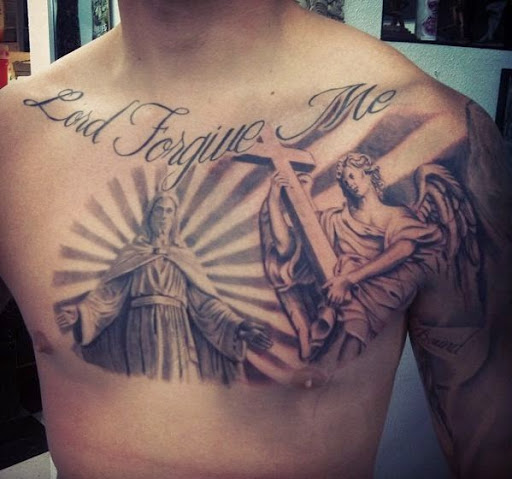 Lord Forgive Me – Jesus Christ Chest Tattoo For Men
