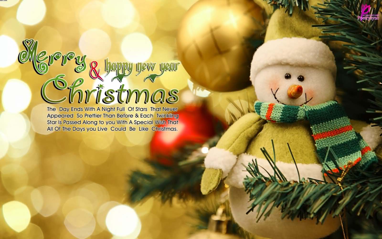 Merry Christmas and Happy New Year wishes photo