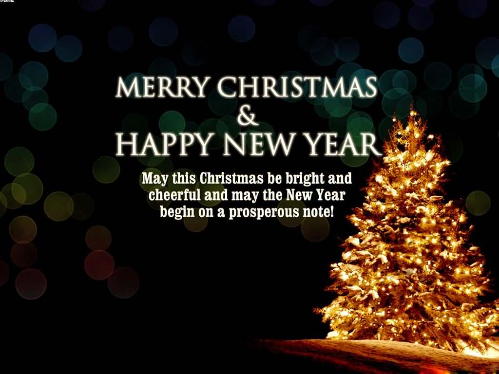 Merry Christmas and Happy New year golden christmas tree wallpaper