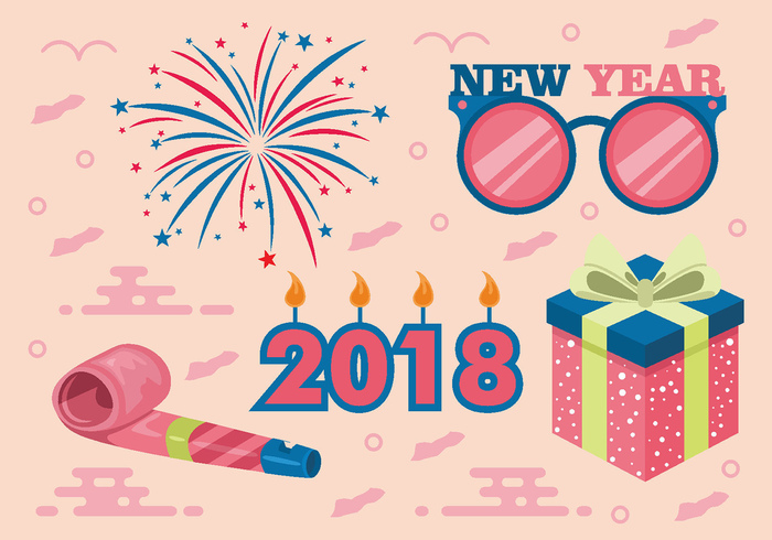 New Year 2017 Wishes Illustration