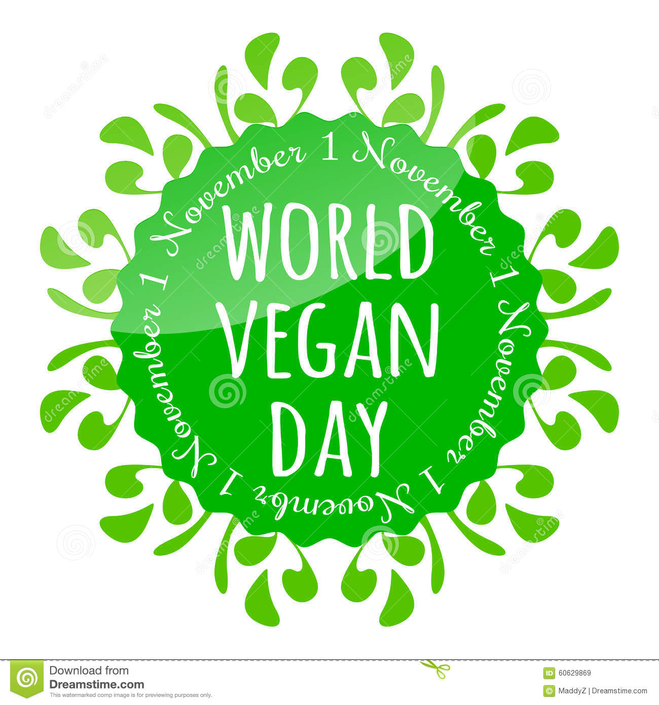 November 1 World Vegan Day Illustration