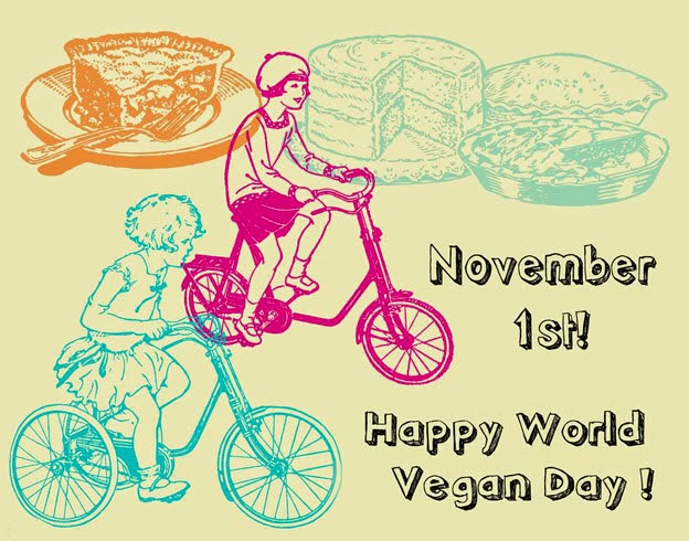 November 1st Happy World Vegan Day Kids On Bicycle