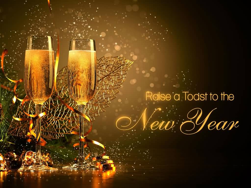 Raise a toast to the new year Happy New Year