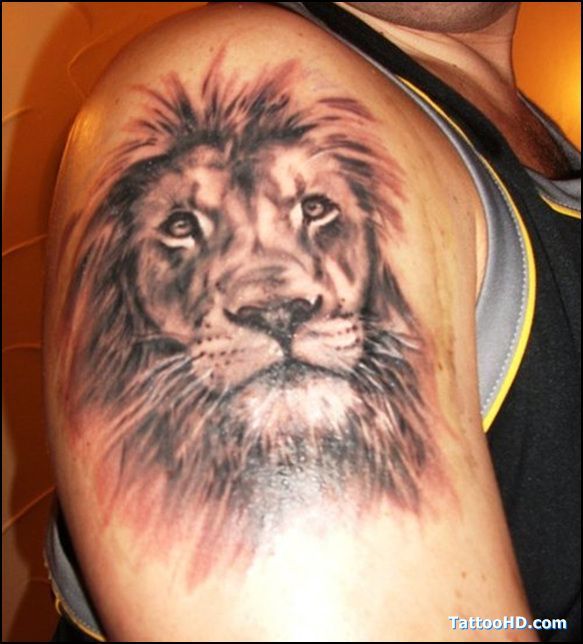 Real Lion Face Tattoo